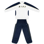 Nike Sportanzug Herren XL Weiß Dunkelblau Jogginganzug Vintage Style