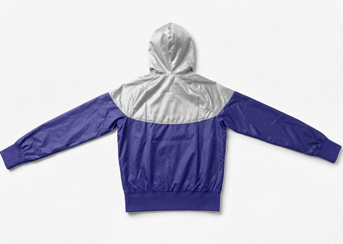 Nike Windrunner Jacke – Vintage Style – Lila/Grau – Größe S (Damen/Herren)