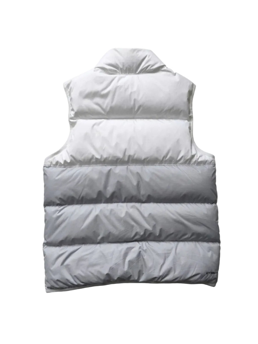 Nike Windrunner Weste Herren L Weiß Grau Daunenweste Storm-Fit Steppweste Puffer