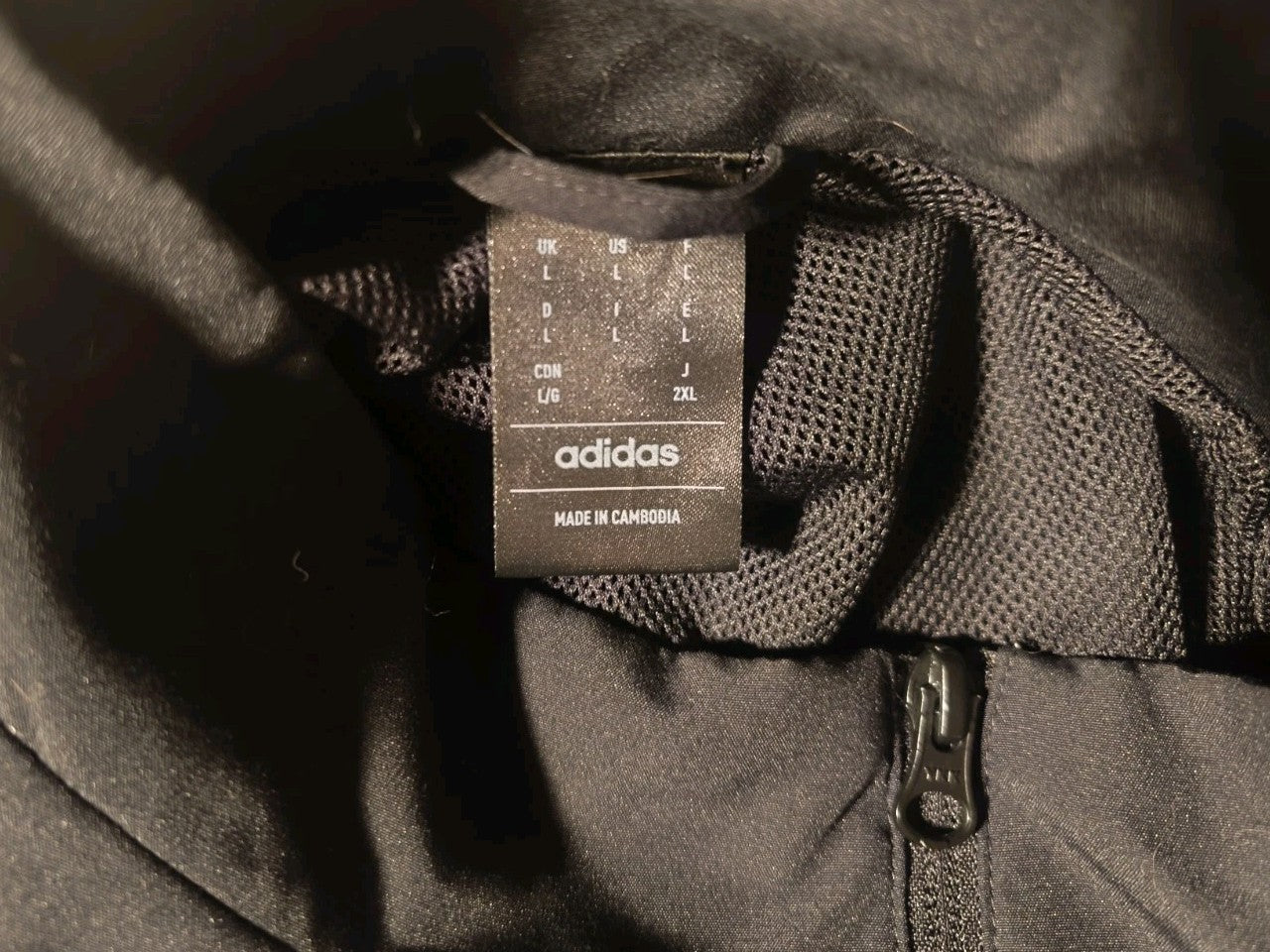 Adidas Trainingsjacke Herren Gr. L, Schwarz/Grau/Weiß Retro Track Jacket Zip
