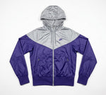 Nike Windrunner Jacke – Vintage Style – Lila/Grau – Größe S (Damen/Herren)