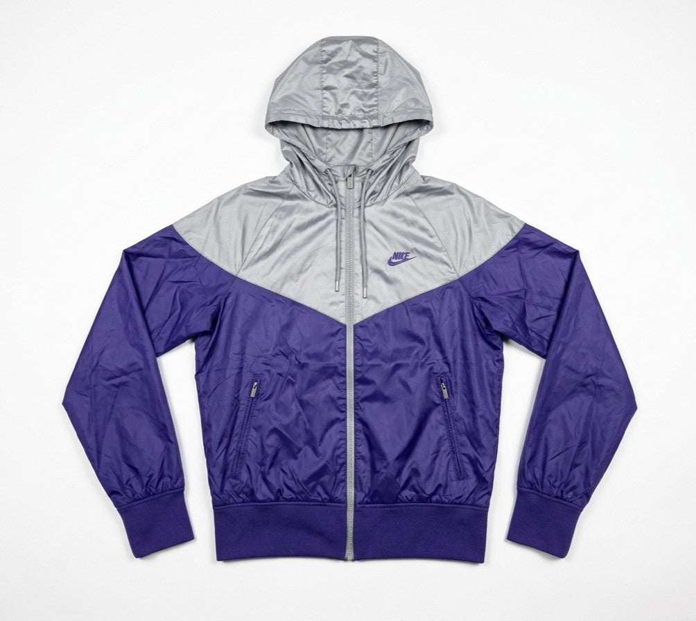 Nike Windrunner Jacke – Vintage Style – Lila/Grau – Größe S (Damen/Herren)