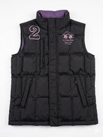 La Martina Weste Herren Daunenweste Schwarz/Lila Gr. M Winter Snow Polo