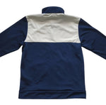 Adidas - Trainingsjacke, Standart- Sportjacke, Polyester, Beige/Blau - Gr. M