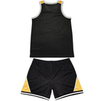 Nike Basketball - Trikot Set Shorts Herren L Schwarz Gelb Jersey Sport-Outfit 