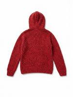 Tommy Hilfiger- Strickjacke, Damen, Gr. M, Rot Kapuze Grobstrick Cardigan Hoodie