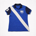 Polo Ralph Lauren Herren Poloshirt Blau Gr. S, Custom Fit Big Pony Sash Logo