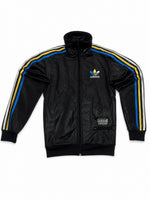 Adidas Chile 62 Trainingsjacke Schwarz Glanz Herren Gr. S Trefoil Retro Vintage