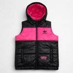 Adidas Chile 62 Steppweste Weste mit Kapuze Schwarz Pink Damen Gr. M, Sehr Gut 