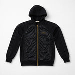 Adidas Originals Jacke Damen Gr. S Schwarz Gold Zip Hoodie Kapuzenjacke Glanz