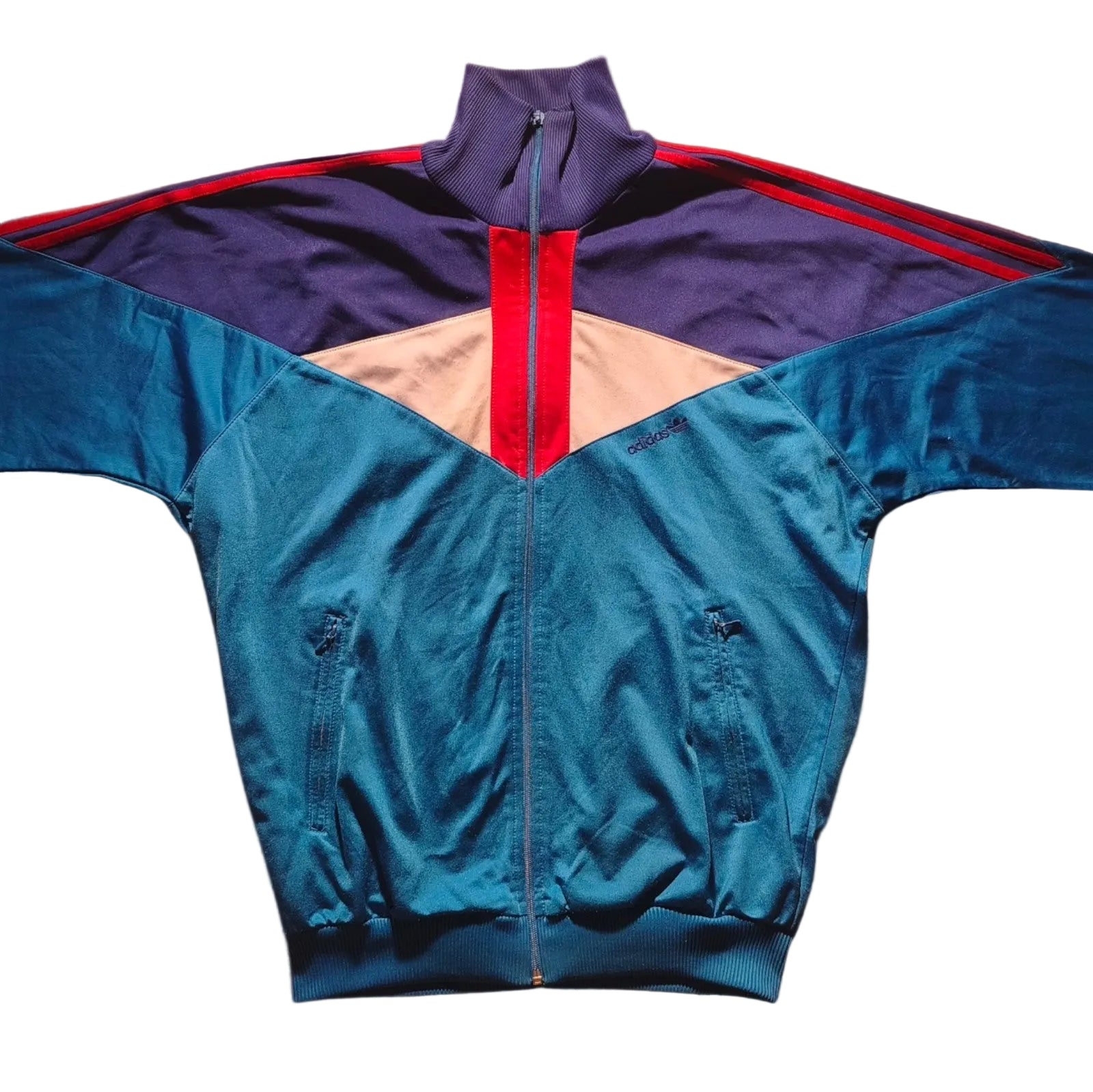 Adidas Vintage - Trainingsjacke 80er/90er I.T.I.S Calvino Print Gr. M