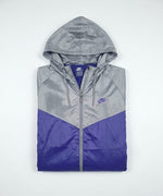 Nike Windrunner Jacke – Vintage Style – Lila/Grau – Größe S (Damen/Herren)