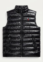 Polo Ralph Lauren Daunenweste Schwarz Glänzend, Glossy Style – Gr. M – Neuwertig
