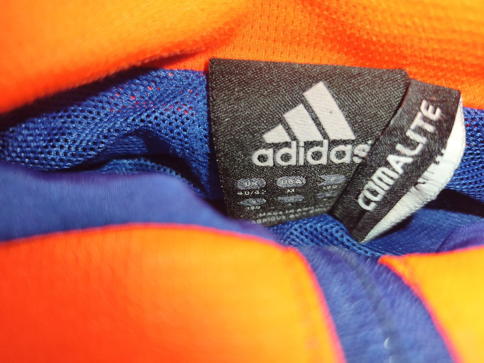 Adidas Traininganzug - Tracksuit, Zweiteiler, Herren, Sport, Blau/ Orange, Gr. M