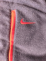 Nike Vintage Puffer Weste Herren L Weiß Dunkelblau Gesteppt Fleece-Futter Retro