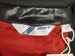 Vintage Adidas Chile 62 Damen Trainingsjacke Schwarz Rot Glanz-Optik Gr. S (36)