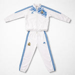Original Olympique Marseille Adidas Trainingsanzug Weiß Blau OM Herren Gr. S