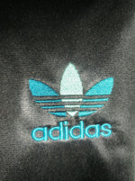 Adidas Chile 62 Jacke Hoodie Schwarz Türkis Wet-Look Glanz Gr. S Herren / Unisex