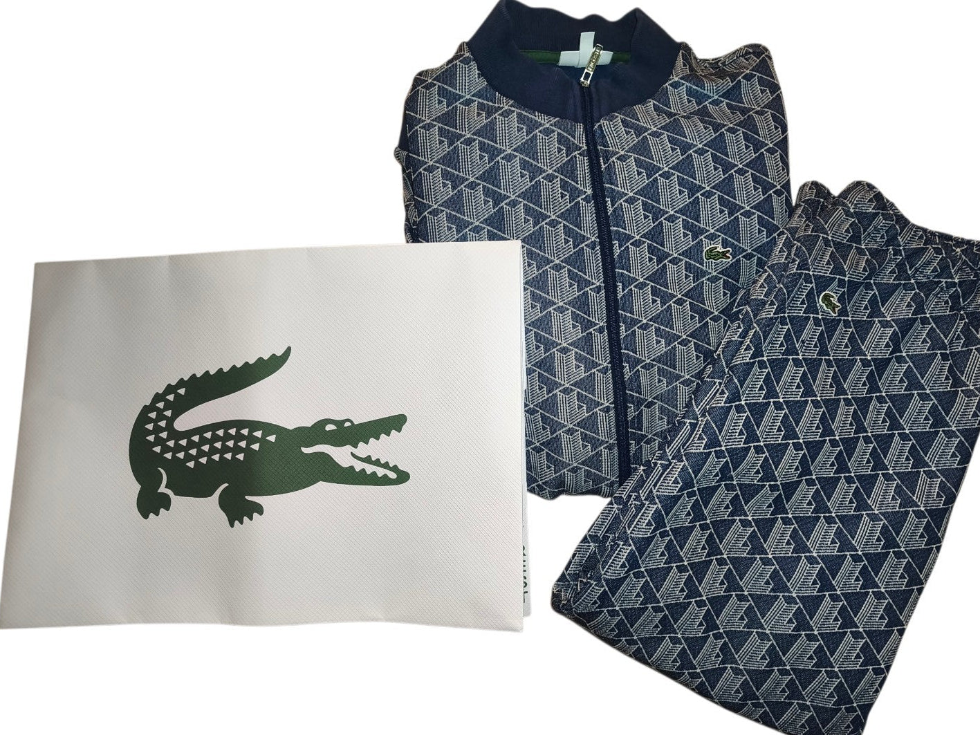 Lacoste Monogramm Tracksuit, Monogramm, Jacquard Paris Col Trainingsanzug, Gr. S