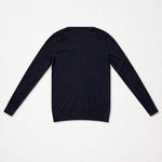 Tommy Hilfiger - Denim Strickpullover Herren Gr. M Navy Blau V-Ausschnitt Logo