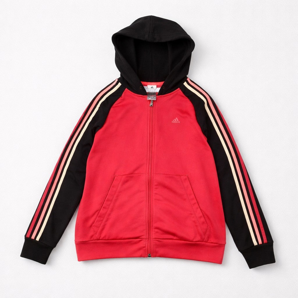 Adidas Climalite Damen Sportjacke Hoodie, Rosa-Schwarz | Gr. S (34/36), Sehr Gut
