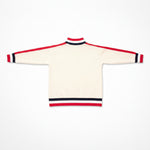 Tommy Hilfiger Herren Jacke Weiß Rot Blau Gr. M / 12 / 40 Zip-Sweater Logo