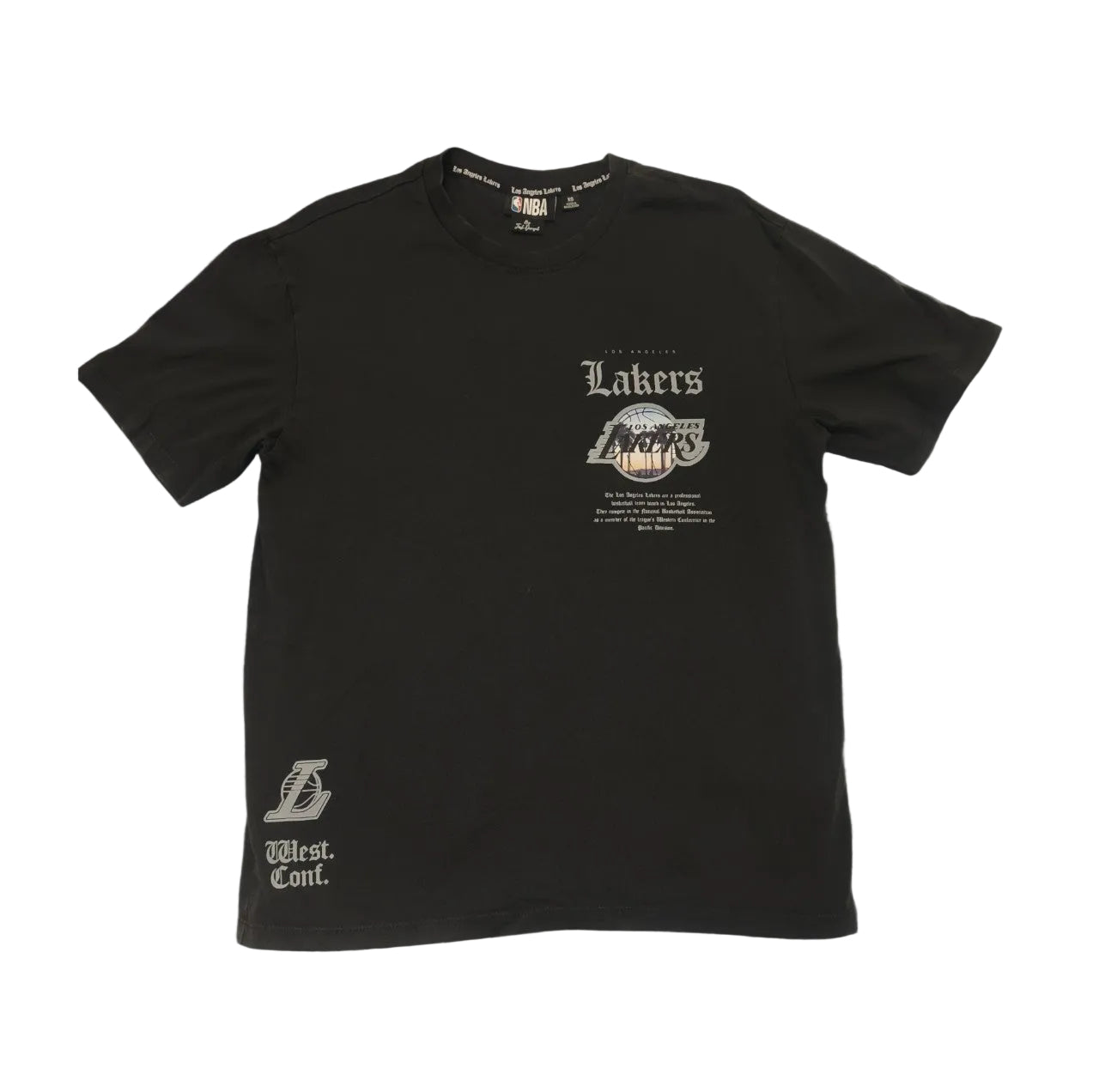 NBA Los Angeles Lakers - T-Shirt Gr. XS , Schwarz mit Aufdruck