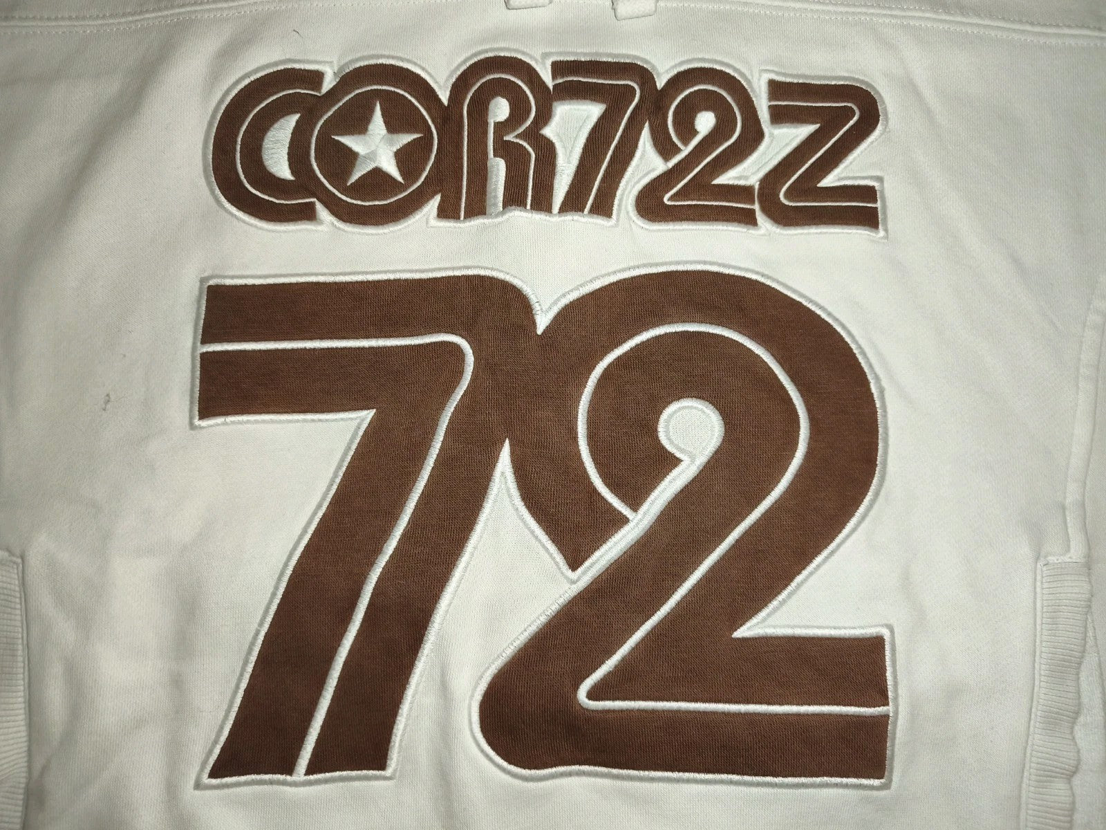 Nike "COR72Z" Cortez - Vintage-Style Hoodie – Creme/Braun – Gr. L