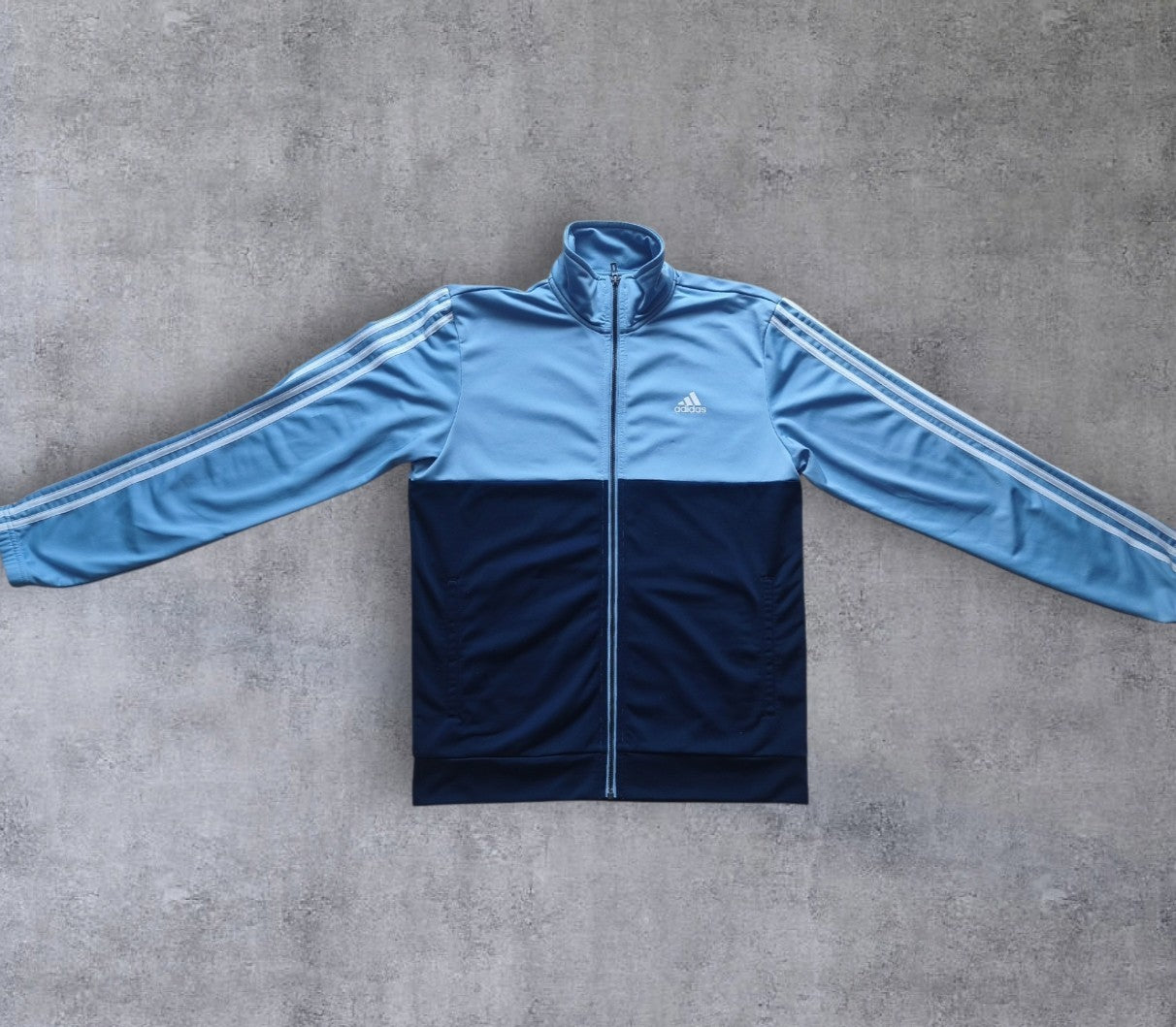 Adidas Trainingsanzug - Tracksuit, Sportanzug, Babyblau/ Dunkelblau Gr. M