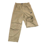 Vintage Nike Track Pants / Trainingshose – Beige/Khaki ¾ Hose, mit Zugbund unten
