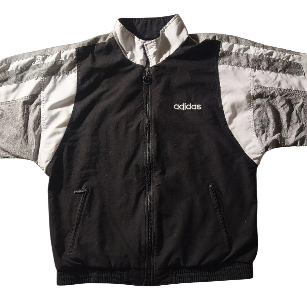 Adidas Vintage - Trainingsjacke, Schwarz, Big Patch- Pascha Style, Gr. M, Unisex