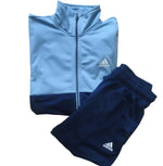 Adidas Trainingsanzug - Tracksuit, Sportanzug, Babyblau/ Dunkelblau Gr. M