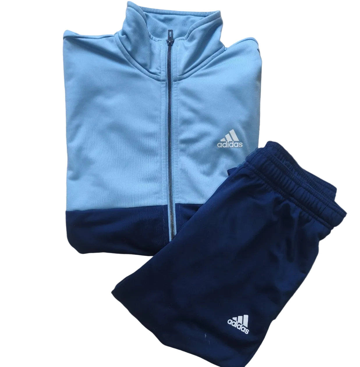 Adidas Trainingsanzug - Tracksuit, Sportanzug, Babyblau/ Dunkelblau Gr. M