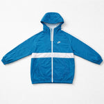 Nike Sportswear Herren Trainingsanzug – Blau/Weiß – Windbreaker-Set mit Kapuze