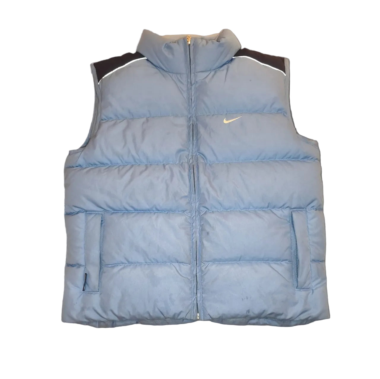 Nike Puffer-/Daunenweste Babyblau Y2K Vintage, 2000er, Kindergröße 10-12 Jahre