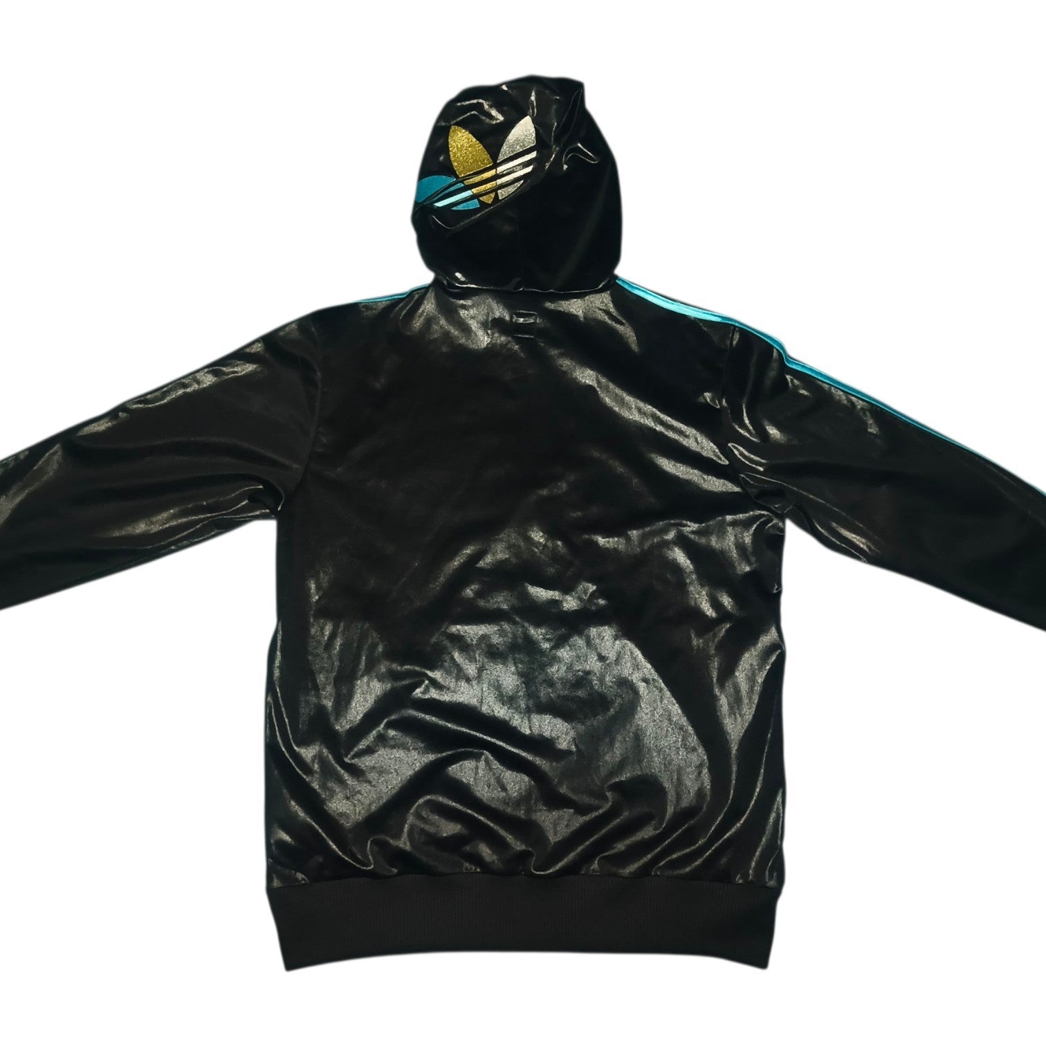 Adidas Originals Chile 62 Trainingsjacke mit Kapuze Gr. M – Schwarz/Blau –