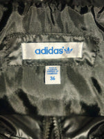 Adidas Weste Damen Schwarz Glanz Steppweste Gr. 36 (S) Trefoil Wet-Look Puffer