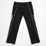 Adidas Vintage Track Pants Black/White | Gr. L Oversize | Wide Leg & Open Hem