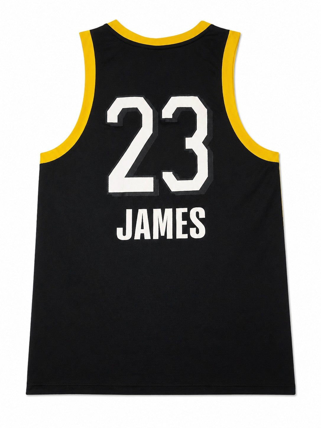 NBA LA Lakers Jersey LeBron James #23 Basketball Trikot Gr. L Schwarz Gelb TOP