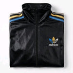 Adidas Originals Chili 62 Track Jacket – Gr. M – Schwarz Glanz / Wet-Look 