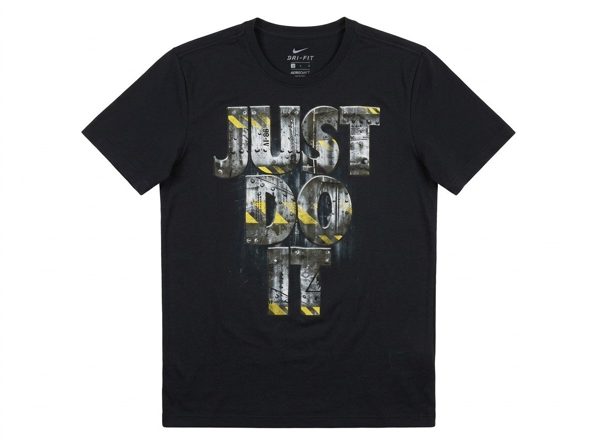 Nike Dry Fit - Herren T-Shirt Just Do It Aufdruck, Schwarz, Gr. L, Gebraucht