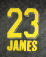 NBA LA Lakers Jersey LeBron James #23 Basketball Trikot Gr. L Schwarz Gelb TOP