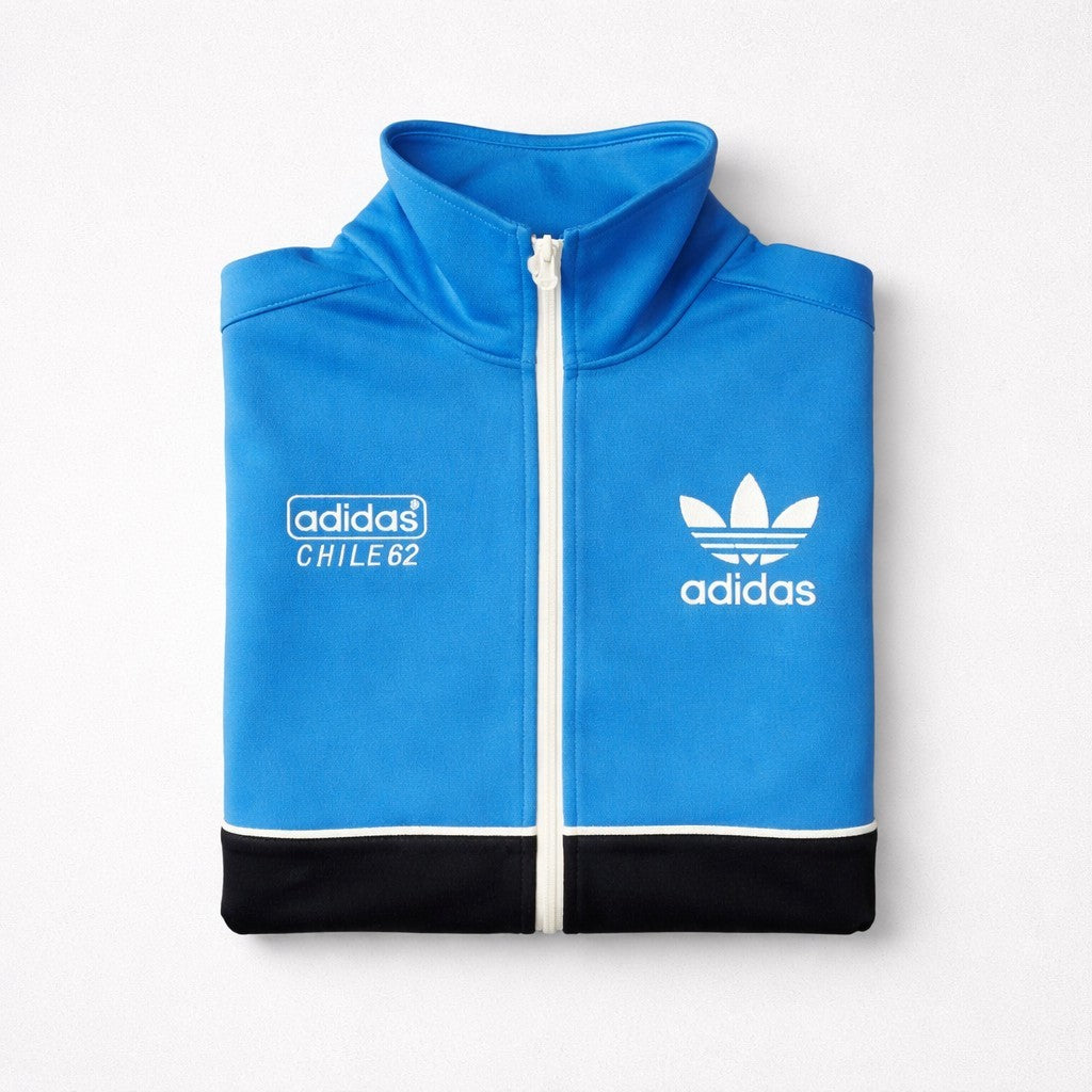 adidas Originals Chile 62 Trainingsjacke Blau Schwarz Gr. S | Retro Jacke TOP