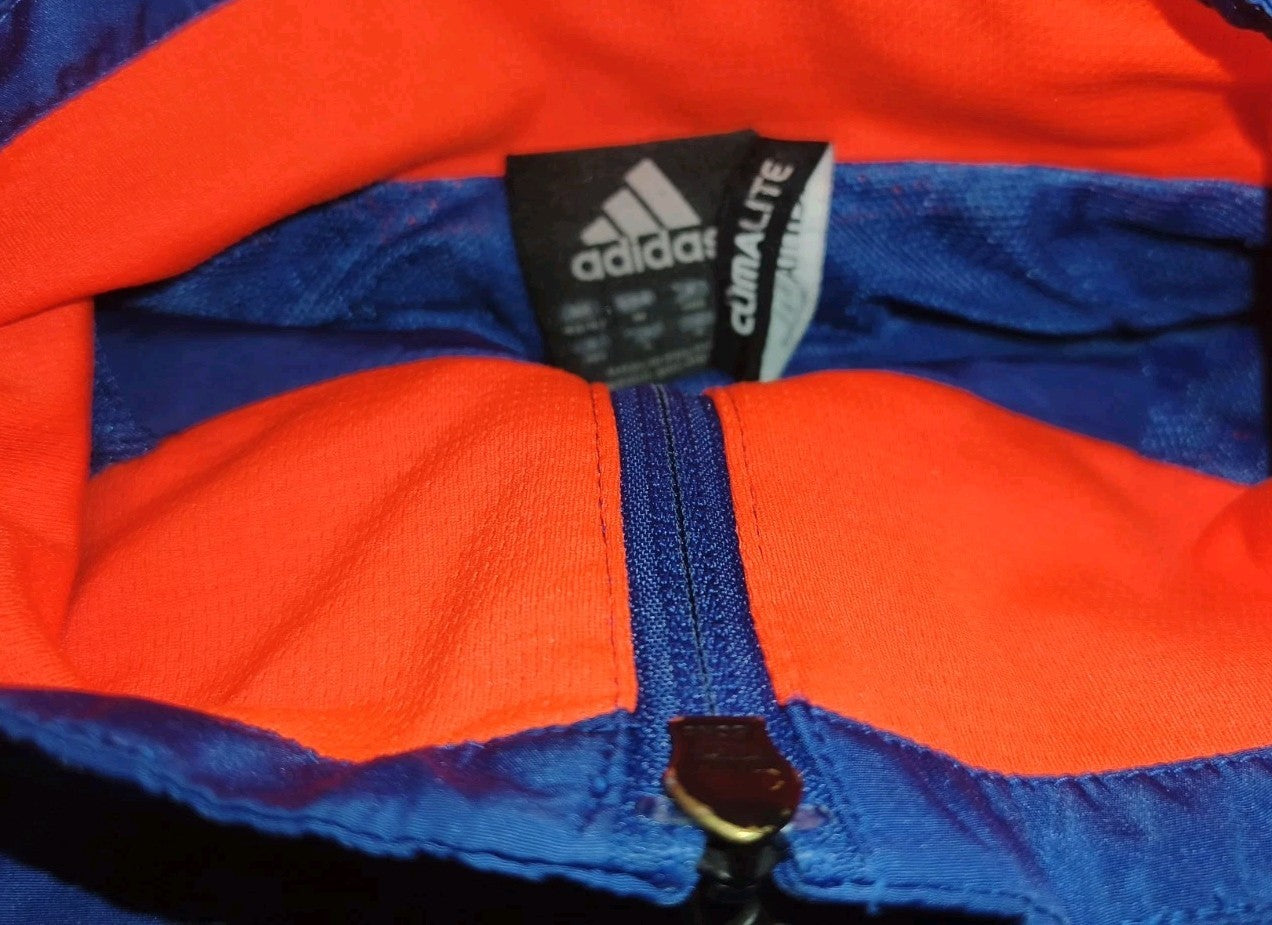 Adidas Traininganzug - Tracksuit, Zweiteiler, Herren, Sport, Blau/ Orange, Gr. M