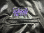 Adidas Chile 62 Trainingsjacke Herren Gr. M Schwarz Lila Glanz-Optik Wet-Look...