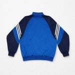 Vintage Adidas Jacke Gr. M, Trainingsjacke Blau Weiß 3-Streifen Trackjacket