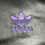 Adidas Chile 62 Trainingsjacke Herren Gr. M Schwarz Lila Glanz-Optik Wet-Look...