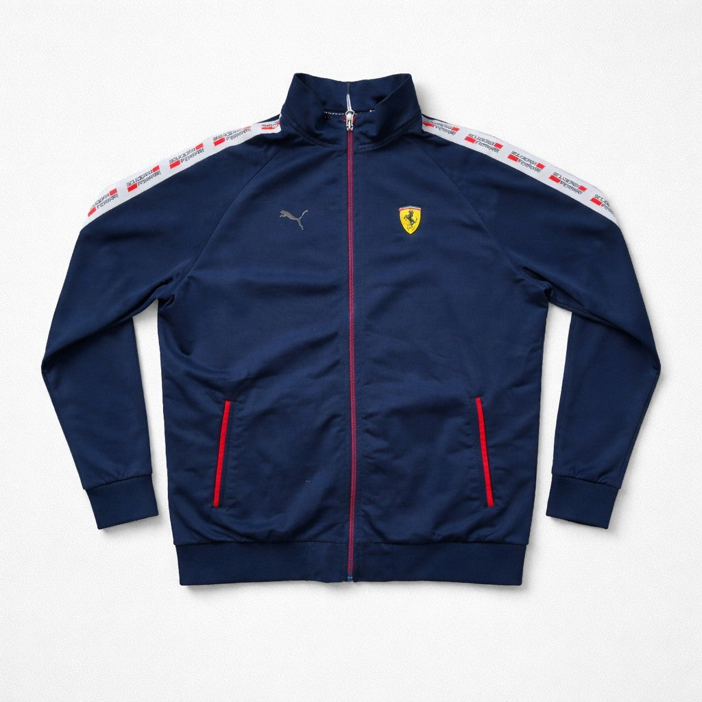 Puma Ferrari Trainingsjacke Blau Herren XXL, F1 Motorsport Jacke Zip