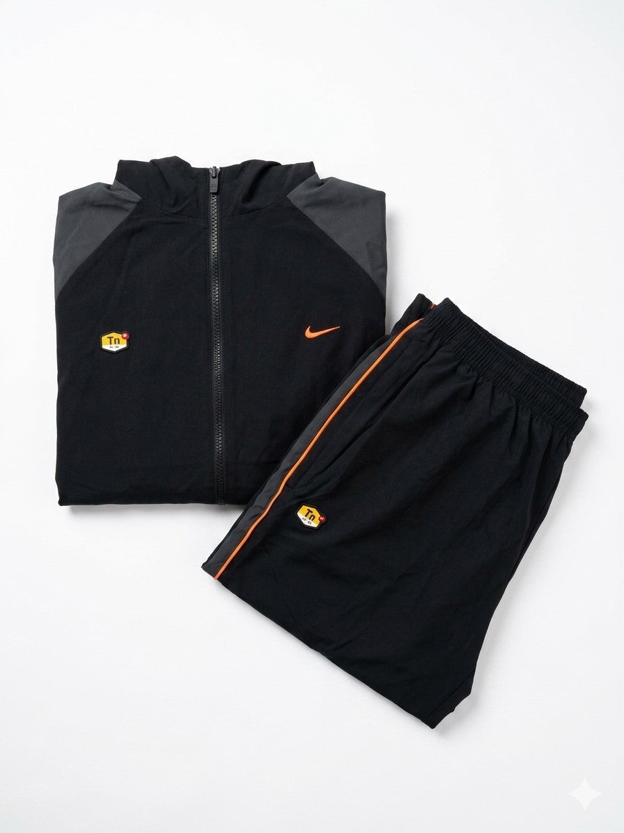 Nike Tn Air Max Anzug Herren Jacke & Hose Schwarz Orange Gr. L Guter Zustand