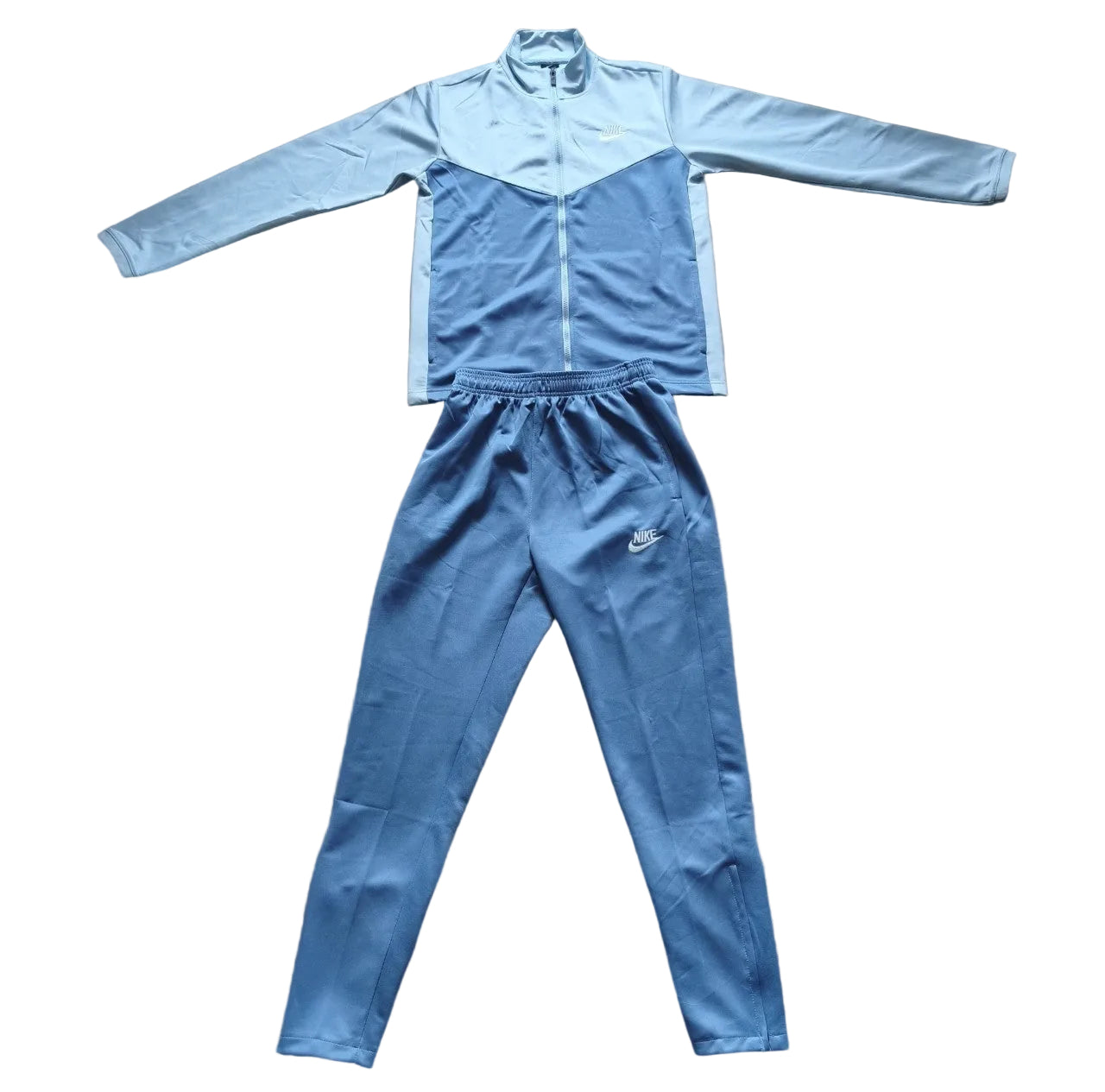 Nike Dri-FIT Trainingsanzug Set – Hellblau/Blau – Gr. M – Jacke & Hose – Neu 